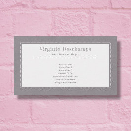 Gray Kraft & Rustic Minimalistisch Business Card Visitenkarte