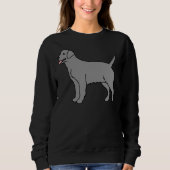 Gray Labrador Dog Sweatshirt (Vorderseite)