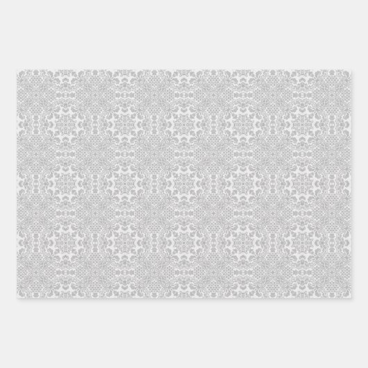 Gray Lace Geschenkpapier Set (Vorderseite 3)