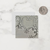 Gray Lace Mitteilungskarte (Vorderseite/Rückseite Beispiel)