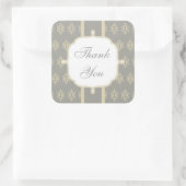 Gray Lace Wedding Party Danke Stickers (Tasche)