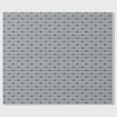 Gray Lacrosse Black Sticks & Dotted Lines Geschenkpapier (Flach)