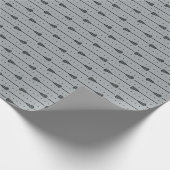 Gray Lacrosse Black Sticks & Dotted Lines Geschenkpapier (Ecke)