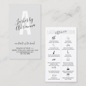 Gray Lash Extension Aftercare Visitenkarte (Vorne/Hinten)