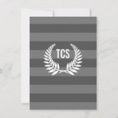 Gray Laurel Custom High School Uni-Abschluss Einladung (Rückseite)