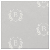 Gray Laurel Wreath Monogram Stoff (Nahaufnahme)