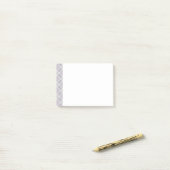 Gray Lavender Karierte Muster Trimm Post-it Klebezettel (Auf Schreibtisch)