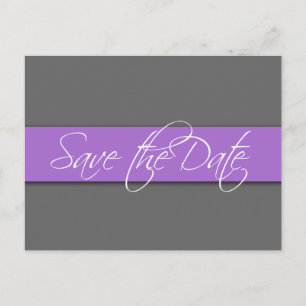 Gray Lavender Save the Date Postkarten Hochzeit