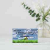 Gray Lawn Care Business Card Visitenkarte (Stehend Vorderseite)
