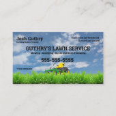 Gray Lawn Care Business Card Visitenkarte (Vorderseite)