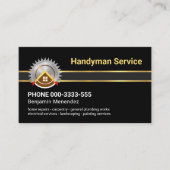 Gray Layer Gold Zuhause Reparaturlinien Visitenkarte (Vorderseite)