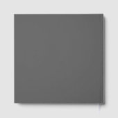 Gray Layered Geometric Modern Wedding Gästebuch (Rückseite)