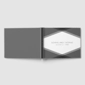 Gray Layered Geometric Wedding Gästebuch (Voll)