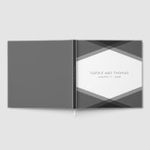 Gray Layered Geometric Wedding Guest Book Gästebuch (Voll)