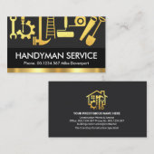 Gray Layers Gold Handyman Tools Visitenkarte (Vorne/Hinten)