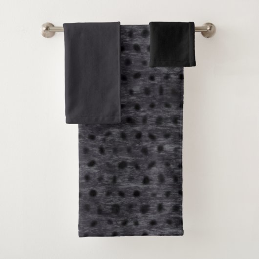 Gray Leopard Badhandtuch Set (Insitu)