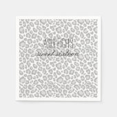 Gray Leopard Print 16 . Geburtstag Serviette (Vorderseite)