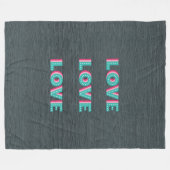 Gray Liebe Marquee Design Fleecedecke (Vorderseite (Horizontal))