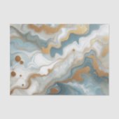Gray Light Aquamarin Blue Gold Marmor Art Pattern Seidenpapier (Vorderseite)