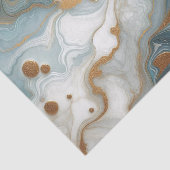 Gray Light Aquamarin Blue Gold Marmor Art Pattern Seidenpapier (Ausschnitt)