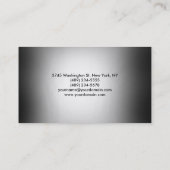 Gray Light Effect Red Consultant Business Card Visitenkarte (Rückseite)