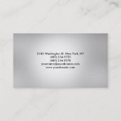 Gray Light Effect Red Stripe Business Card Visitenkarte (Rückseite)