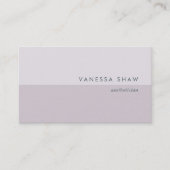 Gray Lilac | Moderner Farbblock Visitenkarte (Vorderseite)