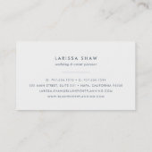 Gray Lilac Watercolor Visitenkarte (Rückseite)