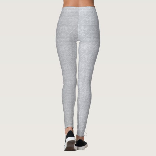 Gray Lilie Pattern Leggings (Rückseite)