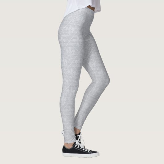 Gray Lilie Pattern Leggings (Rechts)