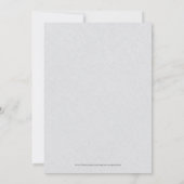 Gray Linen Simple Black Script Junggeselinnen-Absc Einladung (Rückseite)