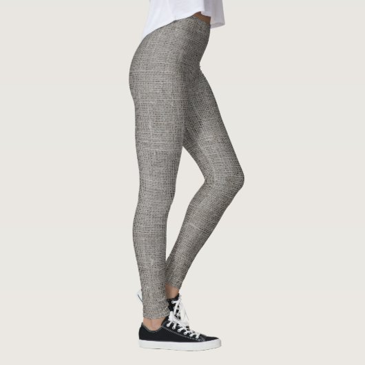 Gray Linen Texture Leggings (Rechts)