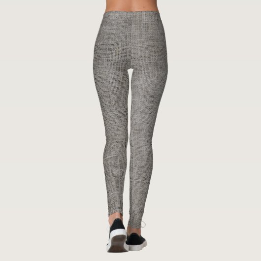 Gray Linen Texture Leggings (Rückseite)