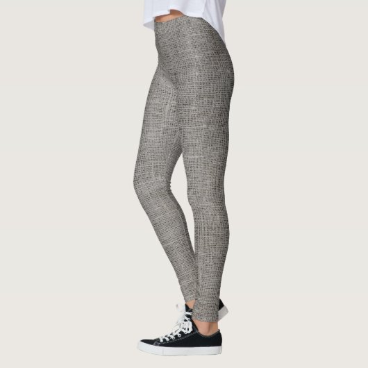 Gray Linen Texture Leggings (Links)