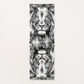 Gray Lion Head - Lion Portrait Zeichnend - LöwenYo Yogamatte (Vorderseite)