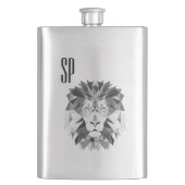 Gray Lion Monogram Flachmann (Vorderseite)