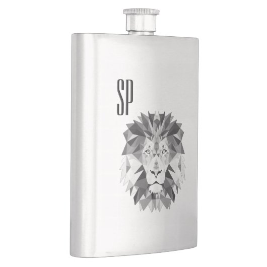 Gray Lion Monogram Flachmann (Rechts)