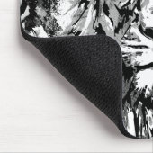 Gray Lion Mousepad - Lion Head Portrait Zeichnend (Ecke)