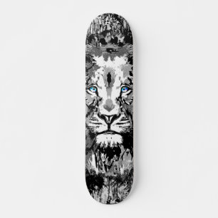 Gray Lion Portrait Zeichnend - Löwenskateboard Skateboard