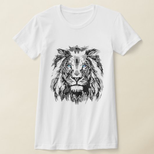 Gray Lion Zeichnend - Löwe Head T - Shirt (Ablage )