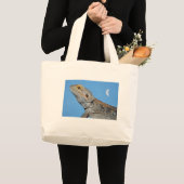 Gray Lizard und Halbmond Jumbo Stoffbeutel (Vorderseite (Produkt))