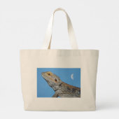 Gray Lizard und Halbmond Jumbo Stoffbeutel (Rückseite)