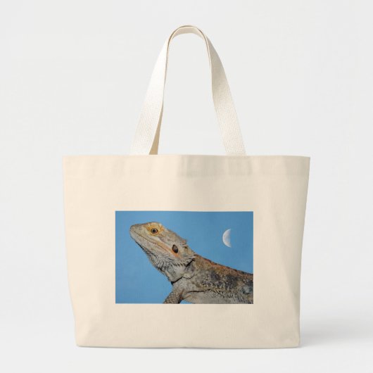 Gray Lizard und Halbmond Jumbo Stoffbeutel (Vorne)