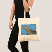 Gray Lizard und Halbmond Tragetasche (Vorderseite (Produkt))