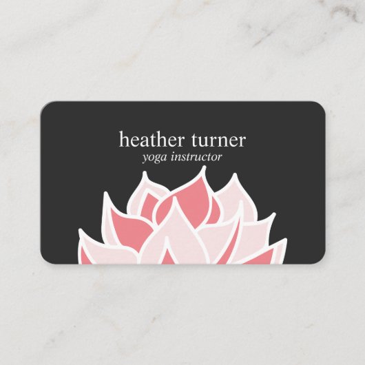 Gray Lotus QR CODE Wellness Wellness-Center Massag Visitenkarte (Vorderseite)