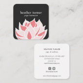 Gray Lotus wellness Wellness-Center Massage Yoga Quadratische Visitenkarte (Vorne/Hinten)