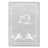 Gray Lovebird Tischnummer Card (Rückseite)