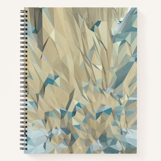 Gray Low-Poly Bullet Journal / Lined Notebook Notizblock (Vorderseite)