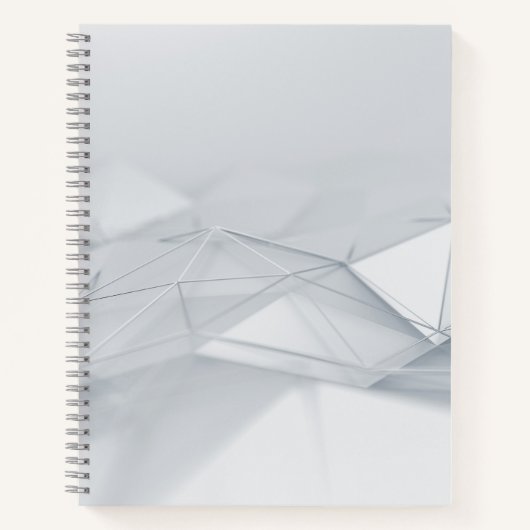 Gray Low-Poly Bullet Journal / Lined Notebook Notizblock (Vorderseite)