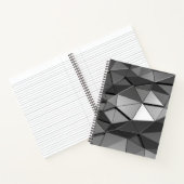 Gray Low-Poly Bullet Journal / Lined Notebook Notizblock (Innenseite)